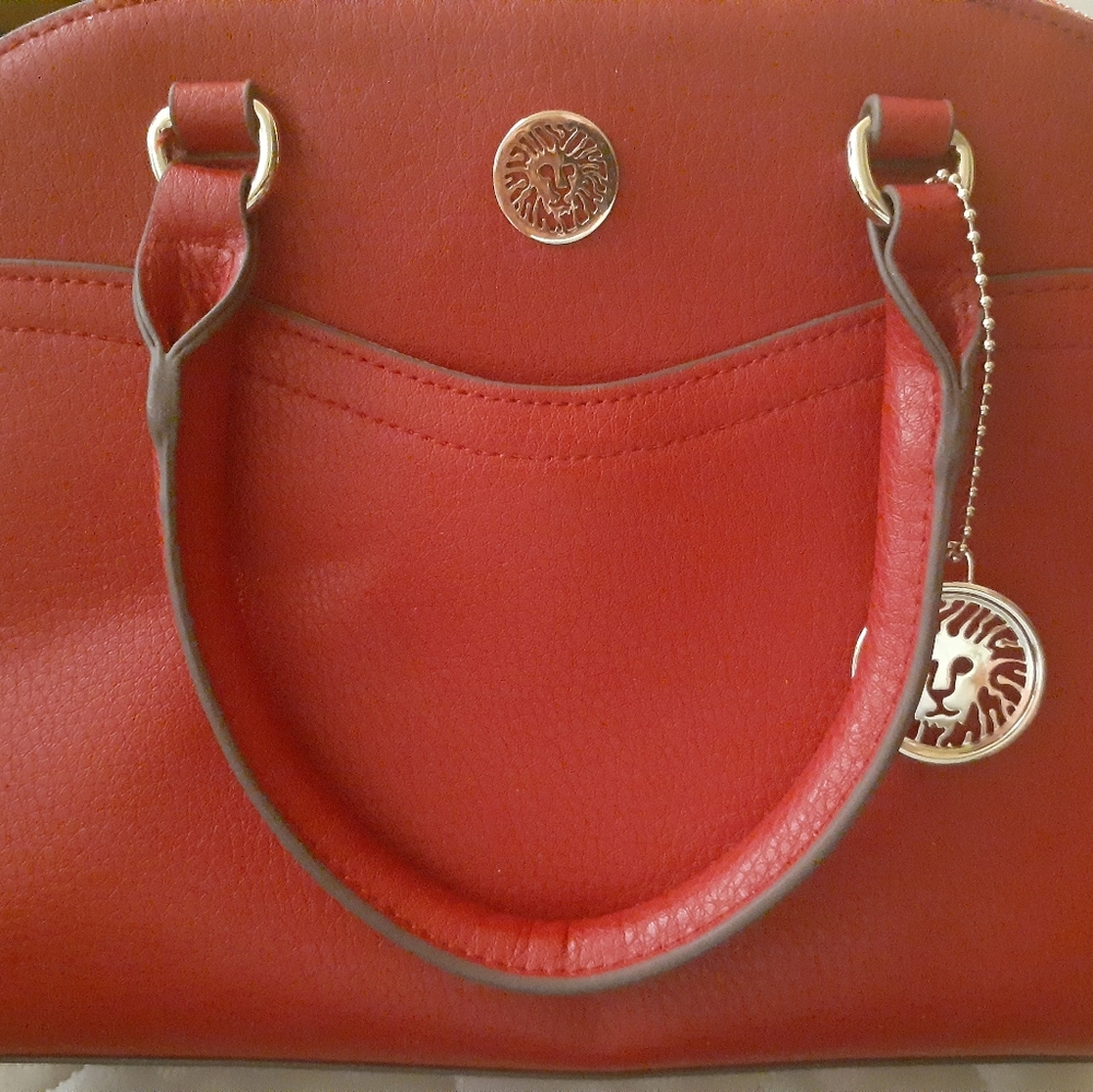 Anne Klein Red Leather Handbag